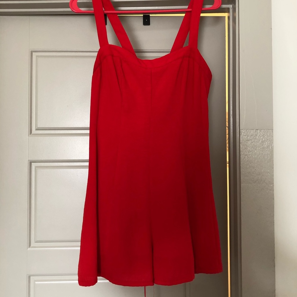 Lace-up Romper